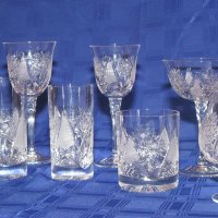 Rare Vintage 120 Crystal Glass set 